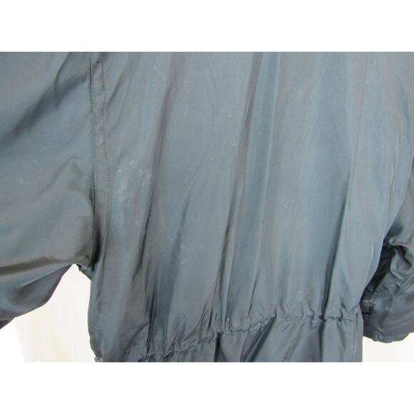 Eddie Bauer Women's Medium Dark Teal Goose Down Feather Coat Adjustable *flawed* - Picture 14 of 15